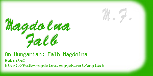 magdolna falb business card
